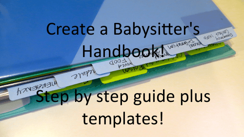 create a babysitter handbook mentormyself